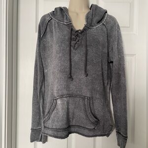Ocean Drive Gray Distressed Hoodie